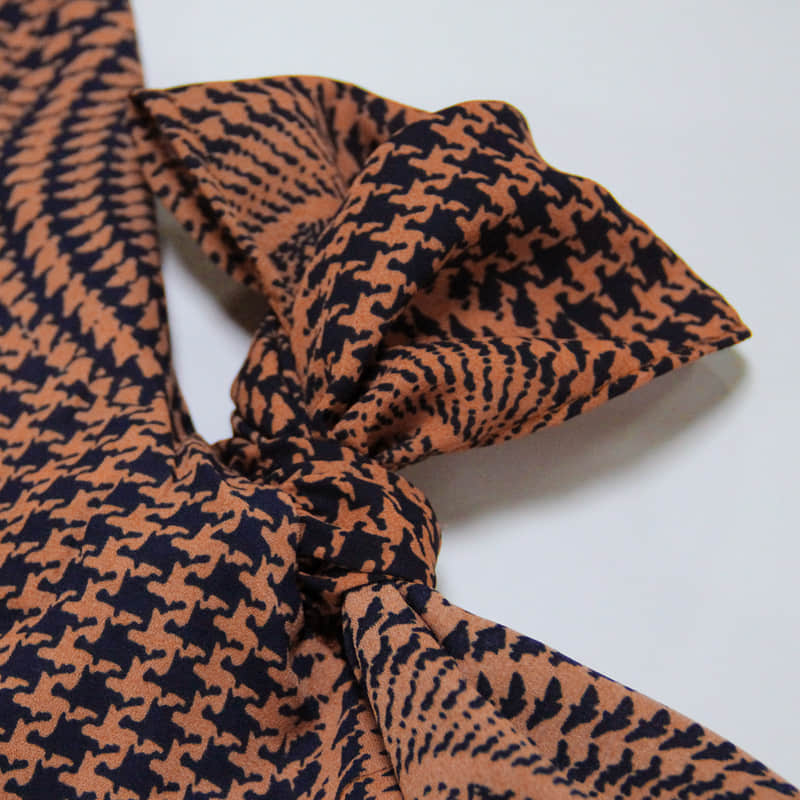 Printed chiffon blouse, retro bow lace small sling  | YonPop