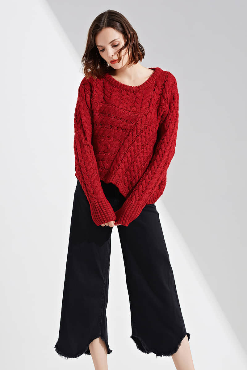 Women's twist pullover sweater  | YonPop