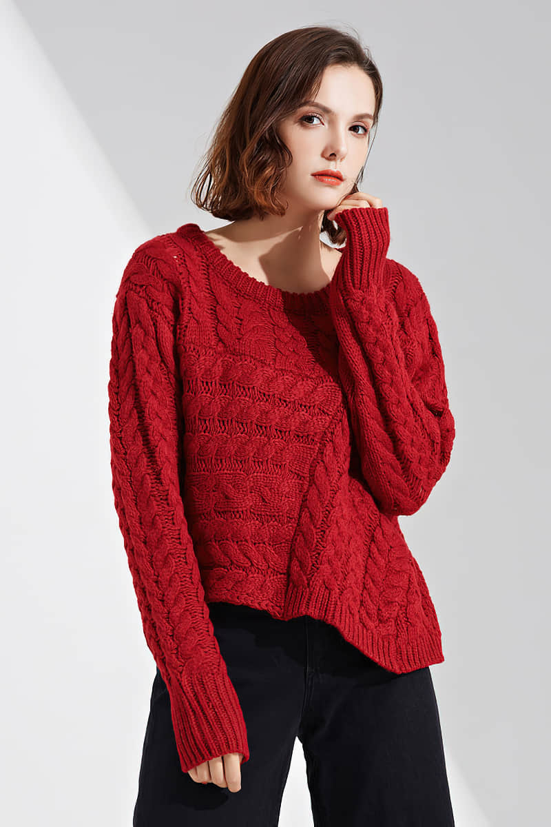 Women's twist pullover sweater  | YonPop