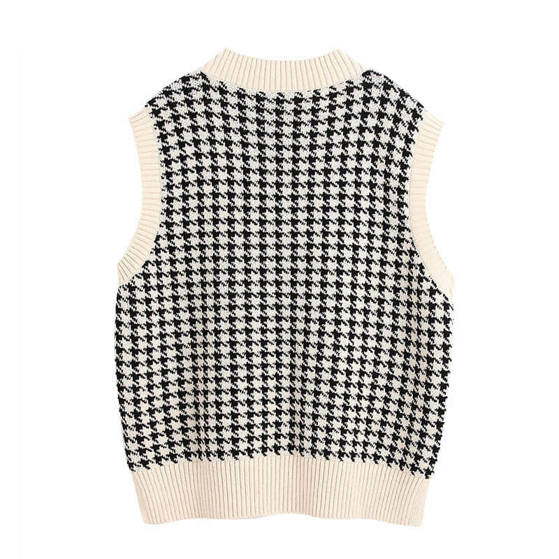 Knit sweater loose sweater vest  | YonPop