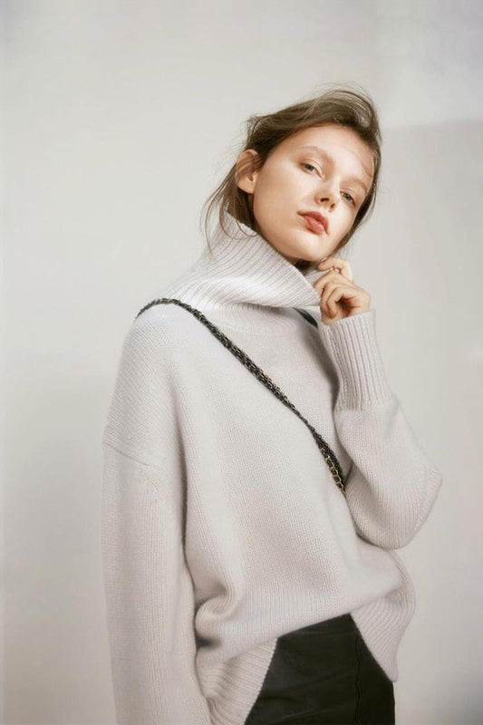 Knitted bottoming sweater wool turtleneck sweater