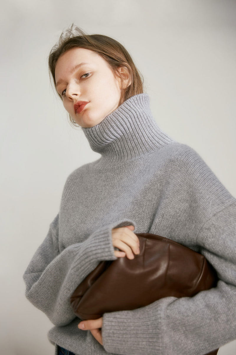 Knitted bottoming sweater wool turtleneck sweater