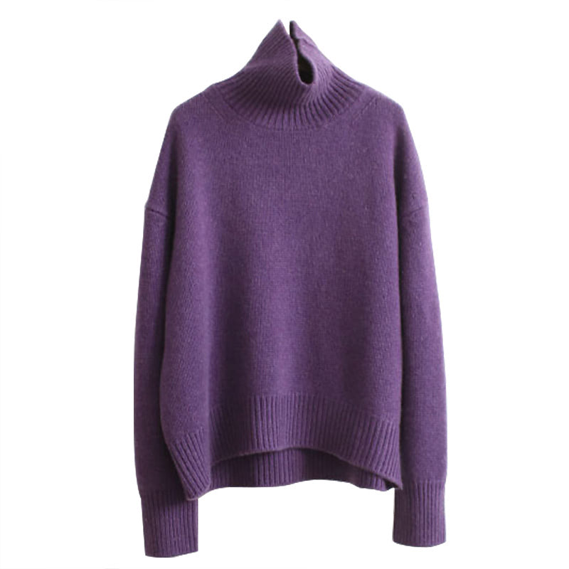 Knitted bottoming sweater wool turtleneck sweater