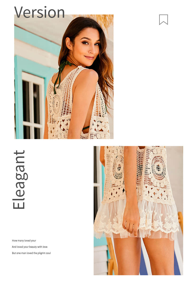 Bohemian Sheer Crochet Top  | YonPop