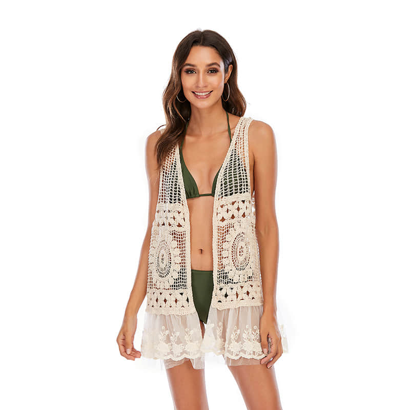 Bohemian Sheer Crochet Top  | YonPop