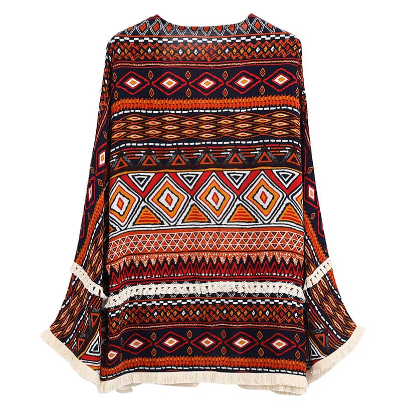 Shawl print cardigan top  | YonPop