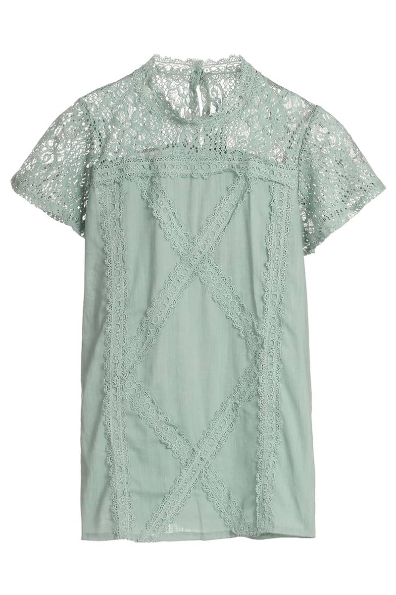 Lace cutout T-shirt