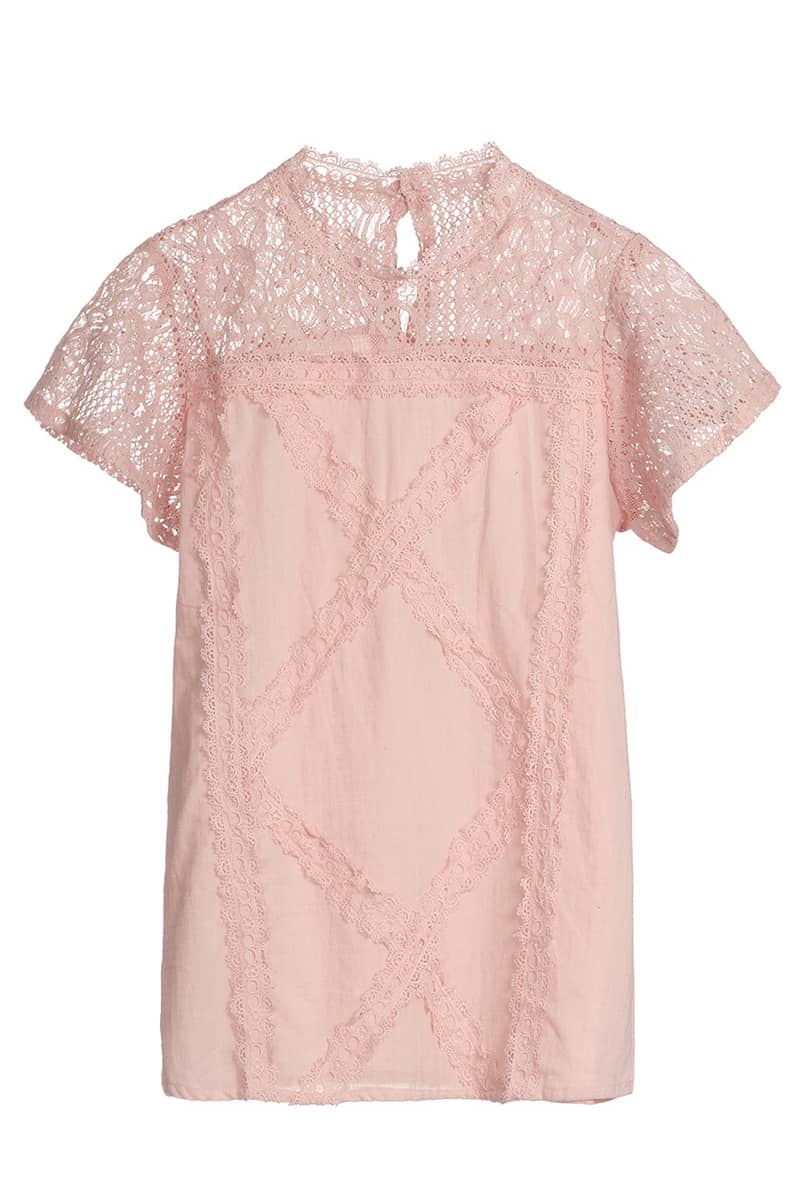 Lace cutout T-shirt