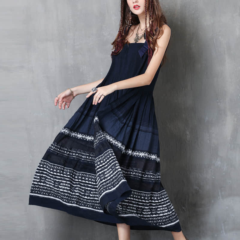 Mid-length suspender skirt Reservation flower fashion dress  | YonPop