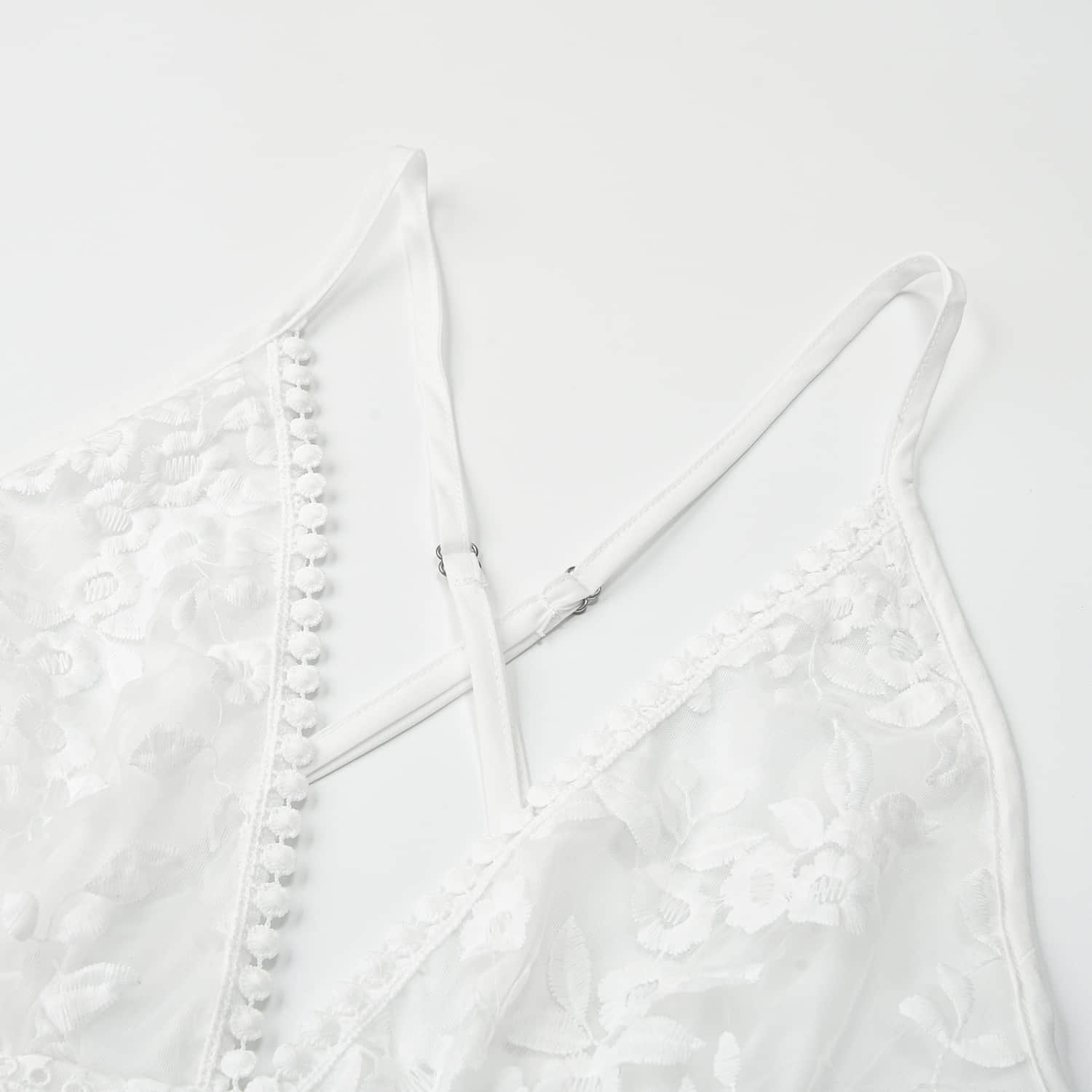 Lace long skirt V-neck open back dress  | YonPop