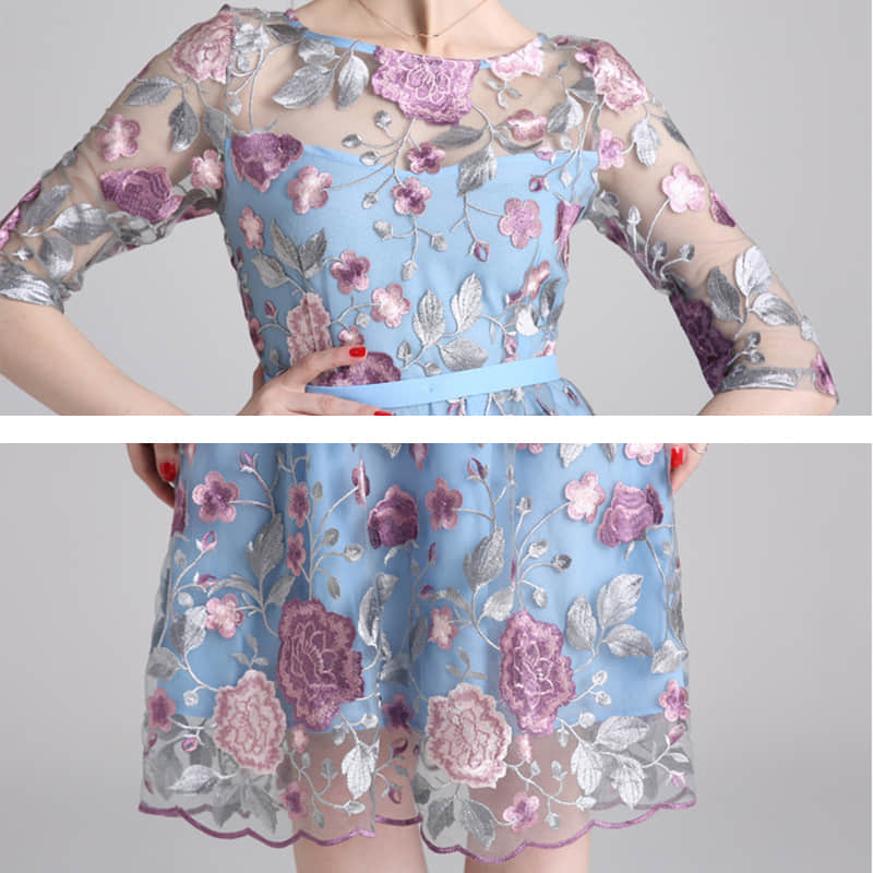 Spring and summer embroidered dress  | YonPop