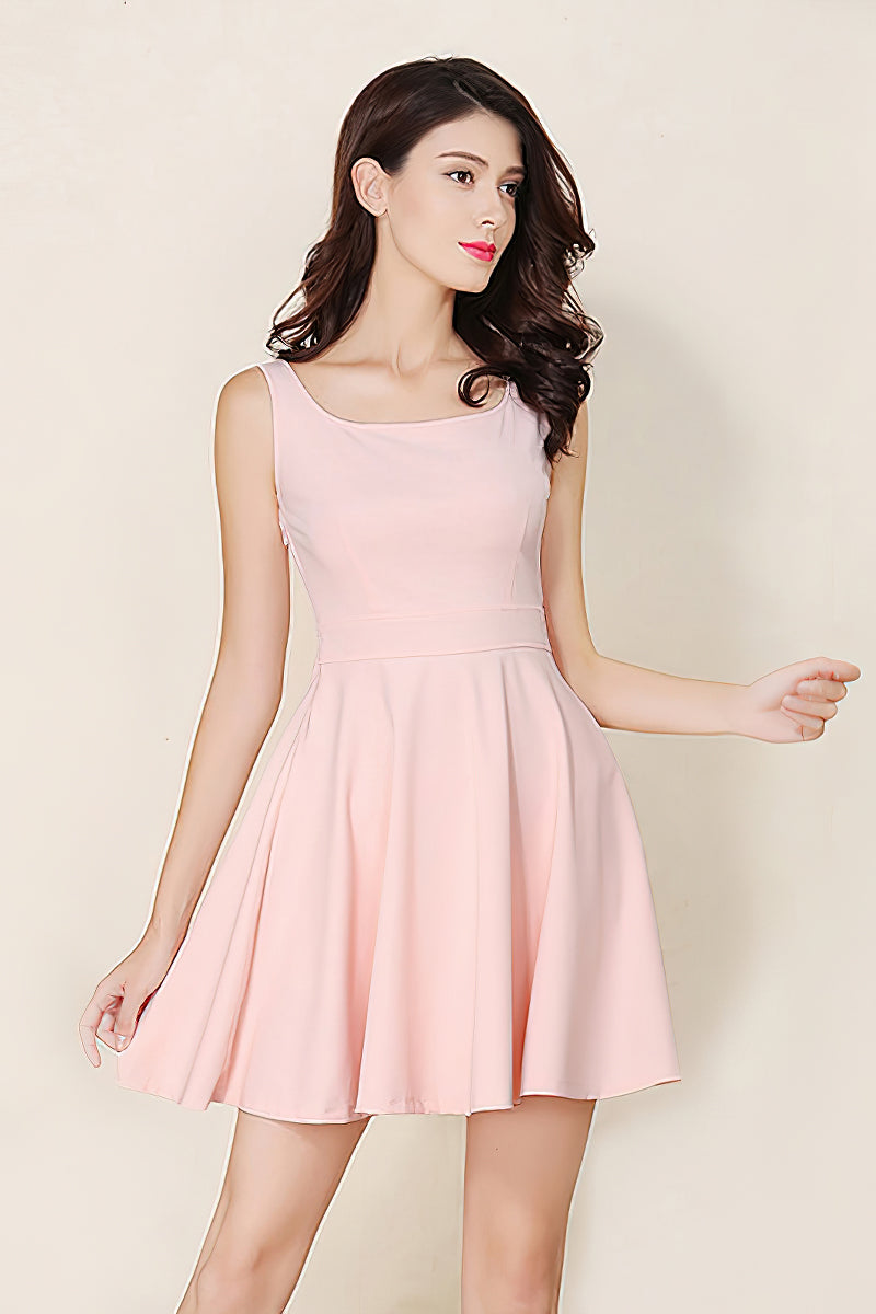 Sleeveless slim slimming bottoming dress Pink / 3XL | YonPop