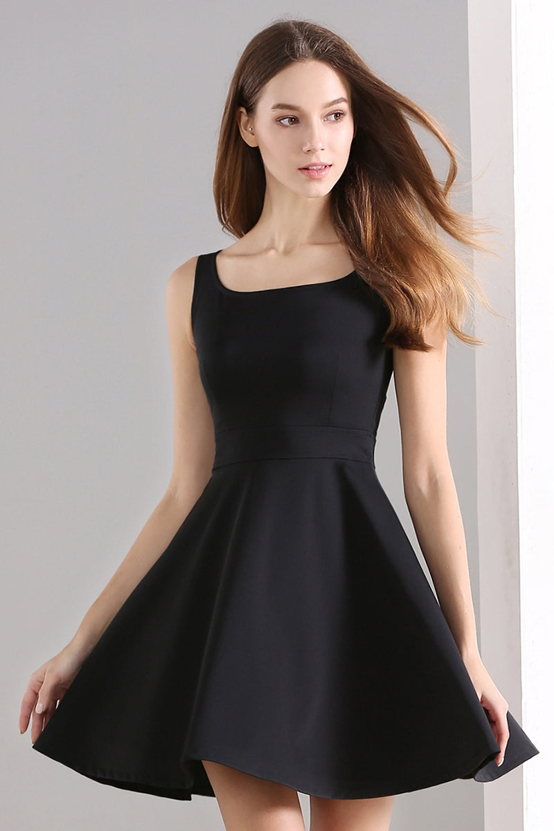 Sleeveless slim slimming bottoming dress Black / 3XL | YonPop