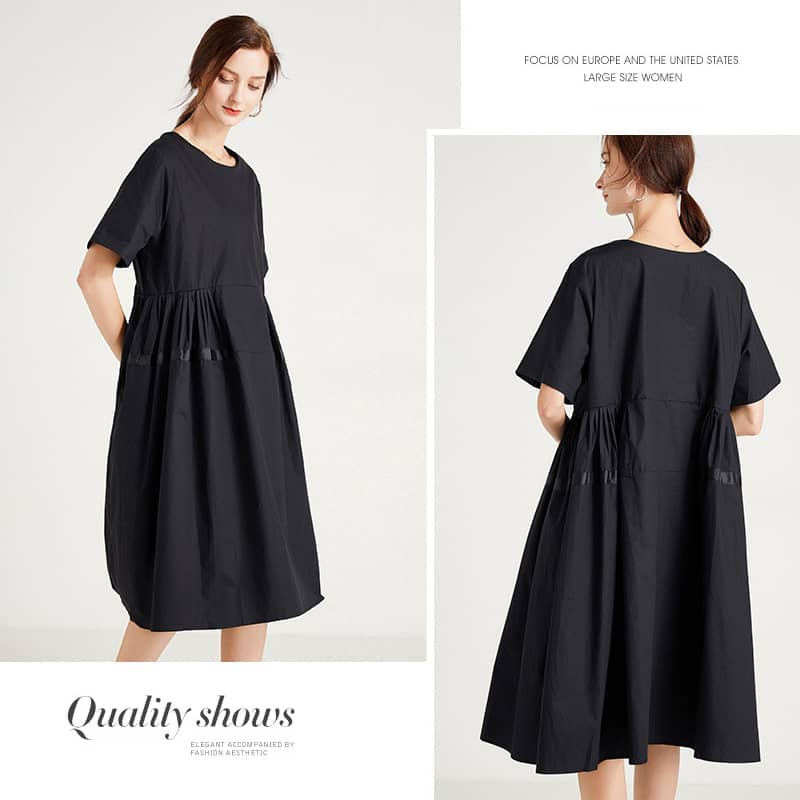 Plus size women's fashion loose dress  | YonPop