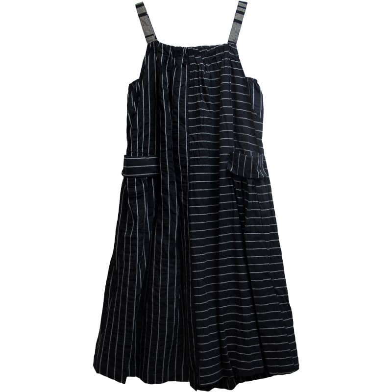 Niche design striped suspender dress