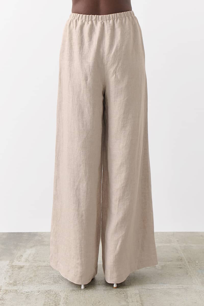 Thin cotton and linen loose casual wide-leg pants  | YonPop