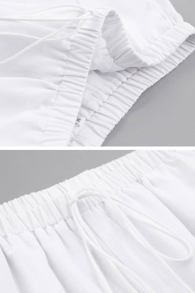 Thin cotton and linen loose casual wide-leg pants  | YonPop