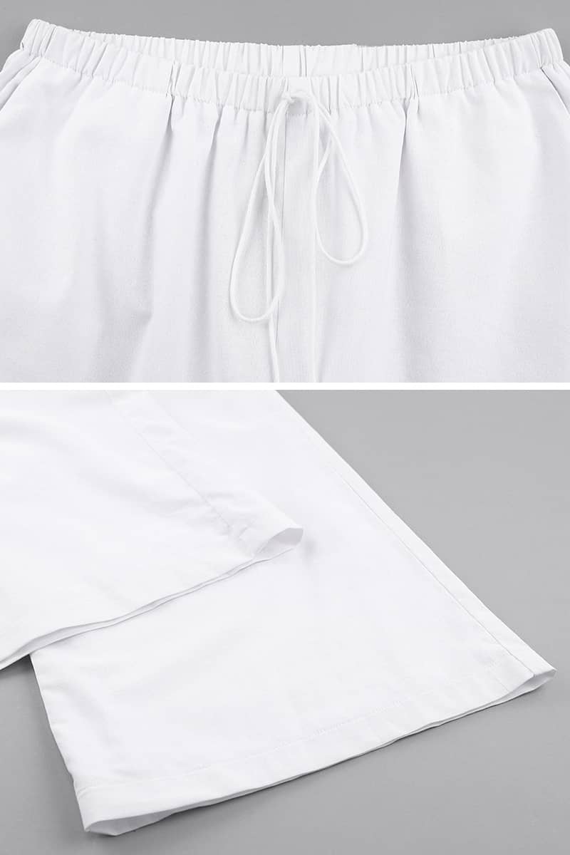 Thin cotton and linen loose casual wide-leg pants  | YonPop