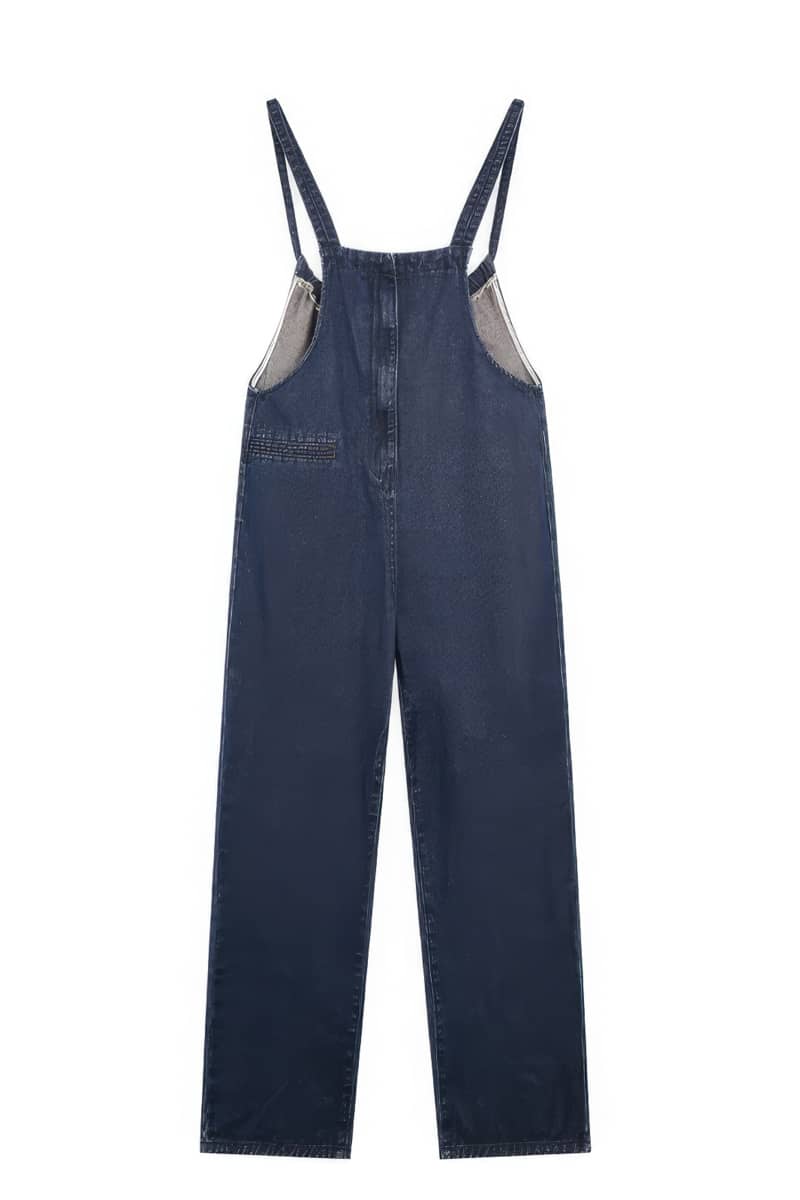 Denim Overalls Loose Wide Leg Straight Leg Pants