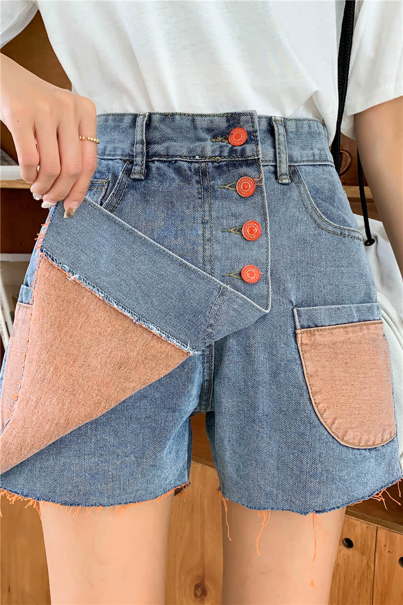 Mini A-Line Denim Skirt SandyBrown / 5XL | YonPop
