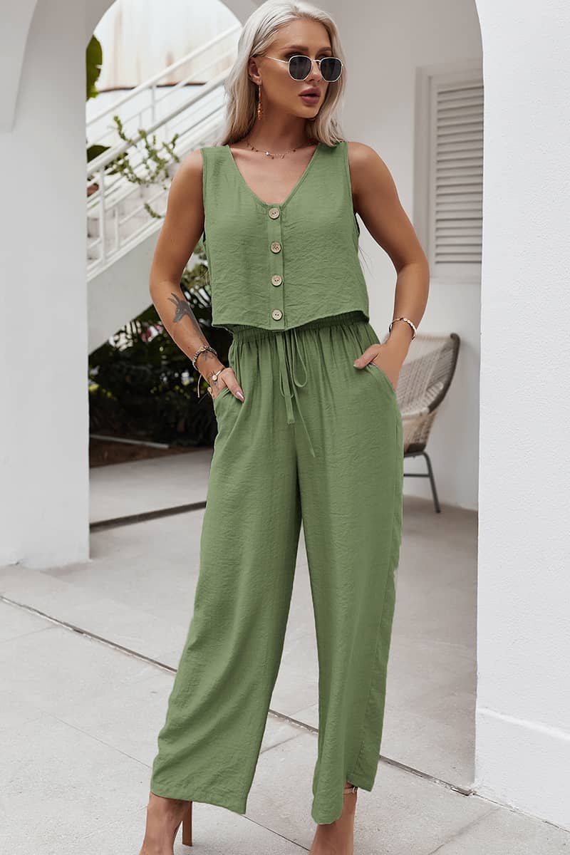 Spring and summer women's casual all-match suit Green / XL | YonPop