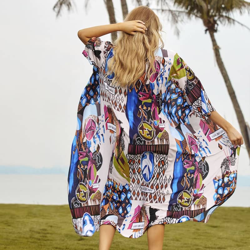 Bohemian cardigan sunscreen beachwear One Size | YonPop