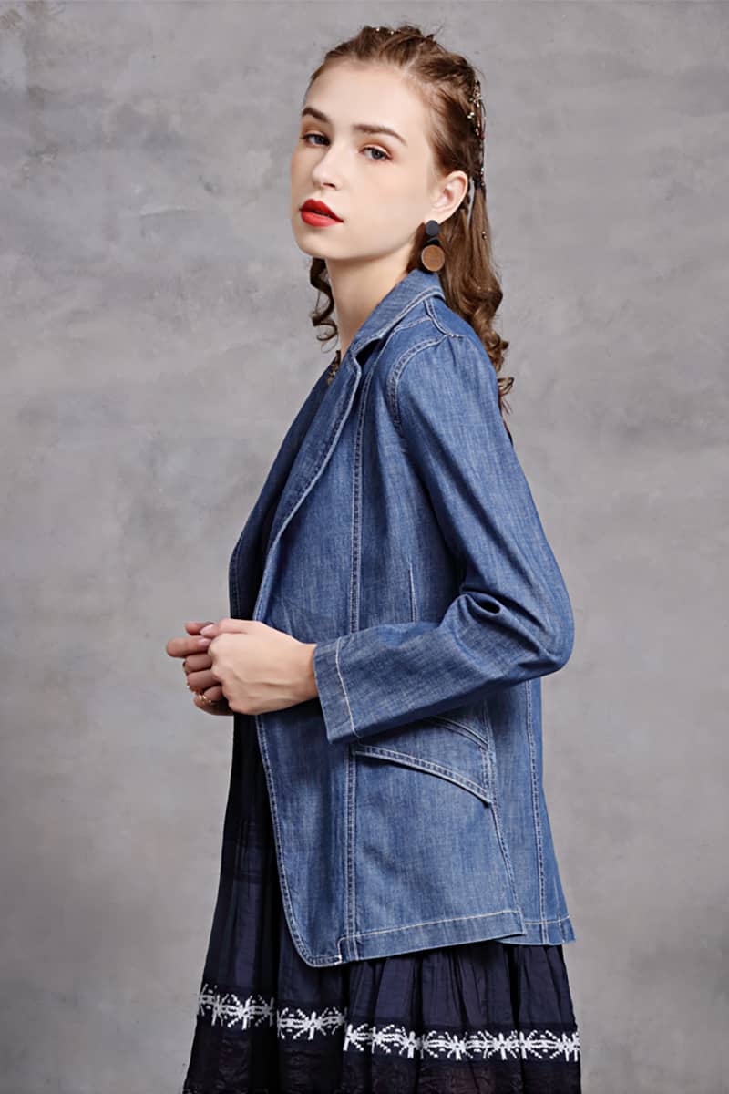 Women's fashion retro cardigan casual small suit jacket 2XL | YonPop