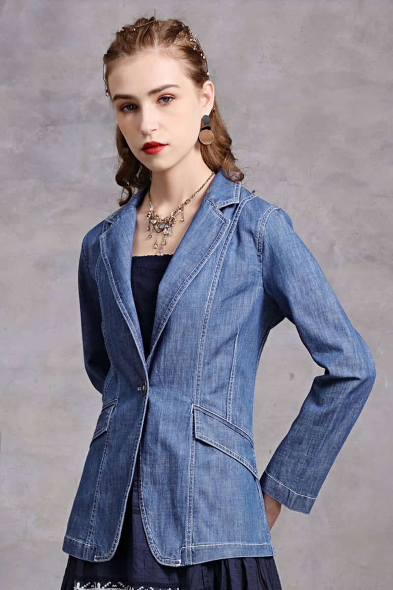 Women's fashion retro cardigan casual small suit jacket 3XL | YonPop
