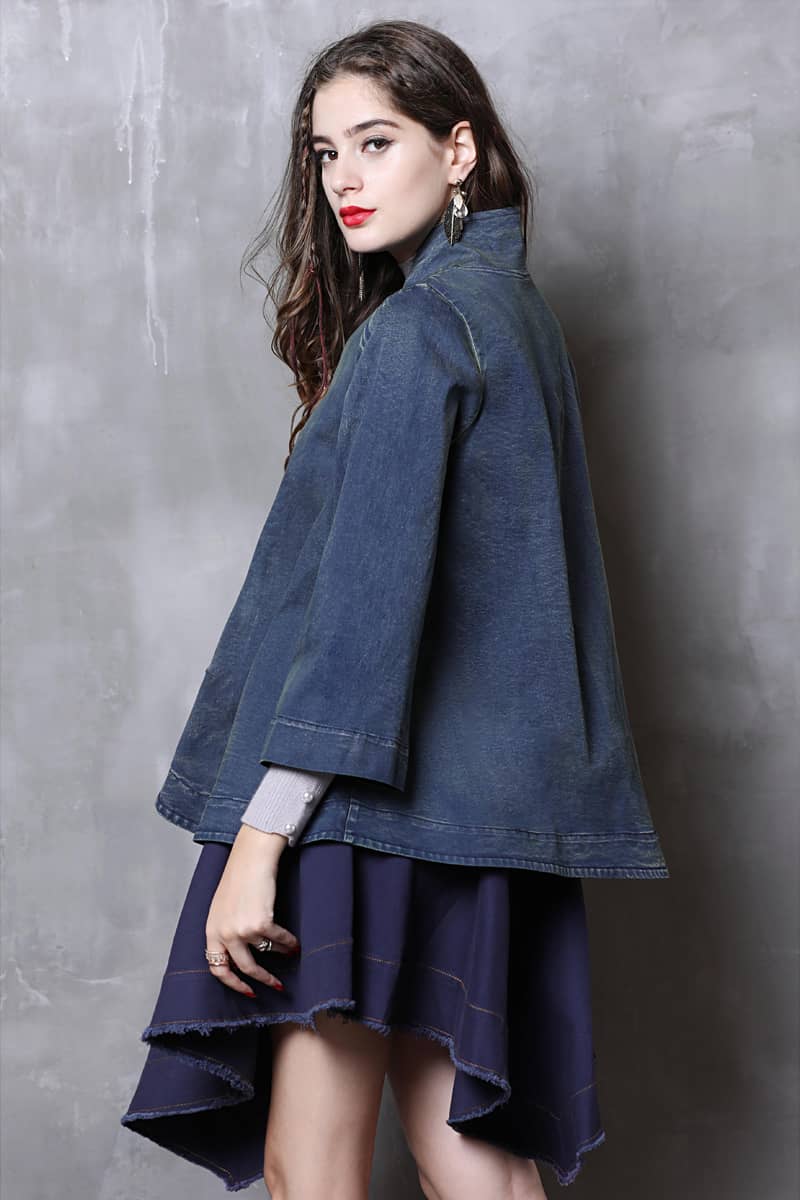 Veste en jean manches 3/4 survêtement femme