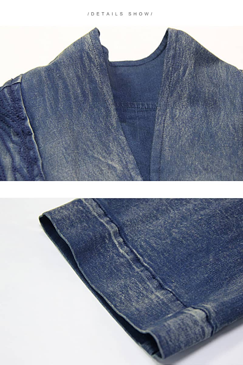 Denim jacket 3/4 sleeves outerwear women