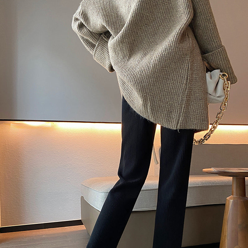 Lazy style loose sweater coat