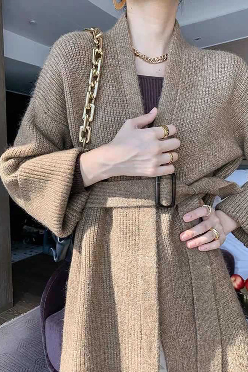 Lazy style loose sweater coat