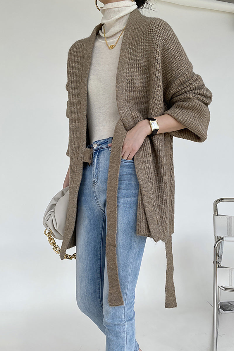 Lazy style loose sweater coat