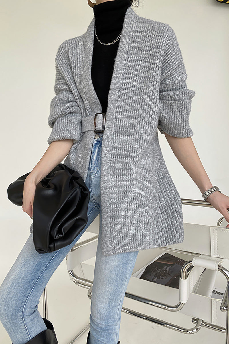 Lazy style loose sweater coat