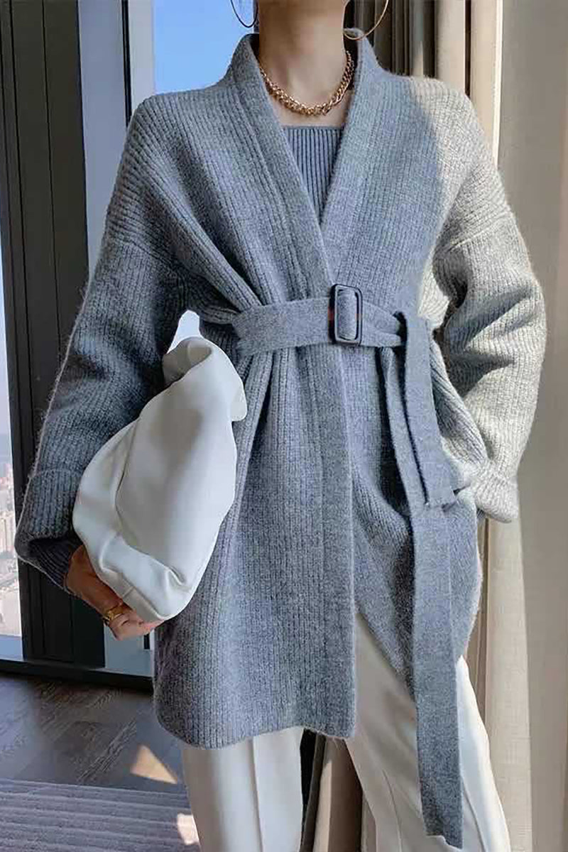 Lazy style loose sweater coat