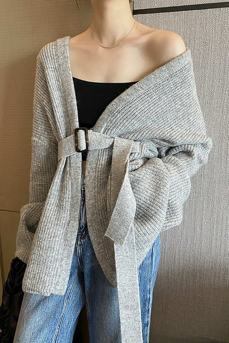 Lazy style loose sweater coat